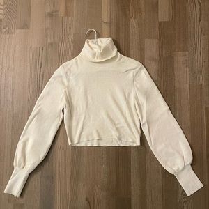 Wilfred turtleneck puff sleeve sweater (never worn)